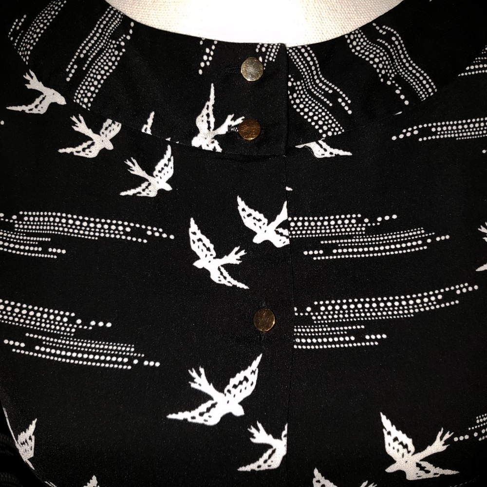 Cute Vintage Style retro look Bird Shirt - Picture 3 of 6